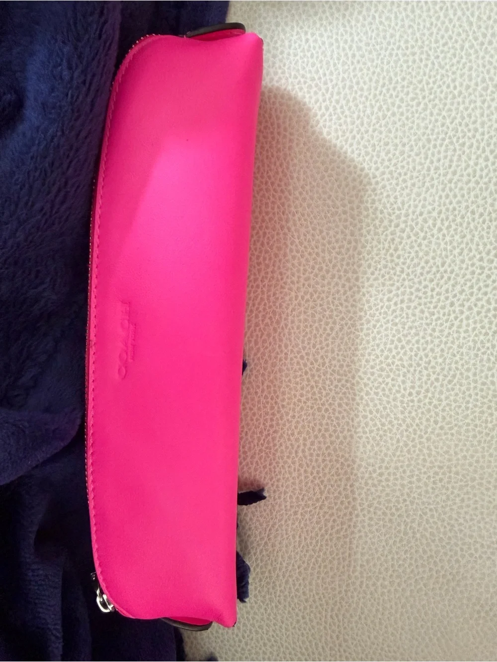 Coach - Hot Pink Women's Zip Pouch Bag, perfect for pencils/make up brushes.